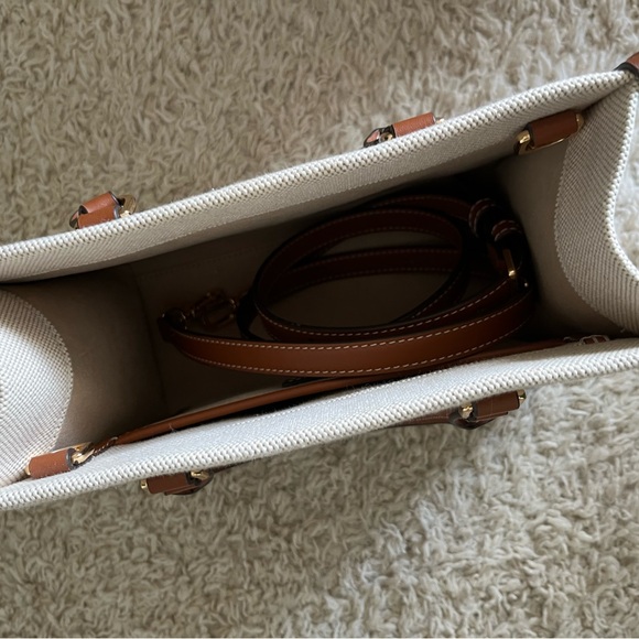 Tory Burch Brown and Cream Tote Bag - Picture 5 of 8